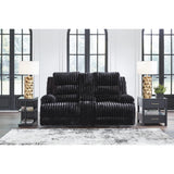  Signature Design by Ashley Rhine Falls PC4280596 Double Reclining Power Loveseat with Console IMAGE 4