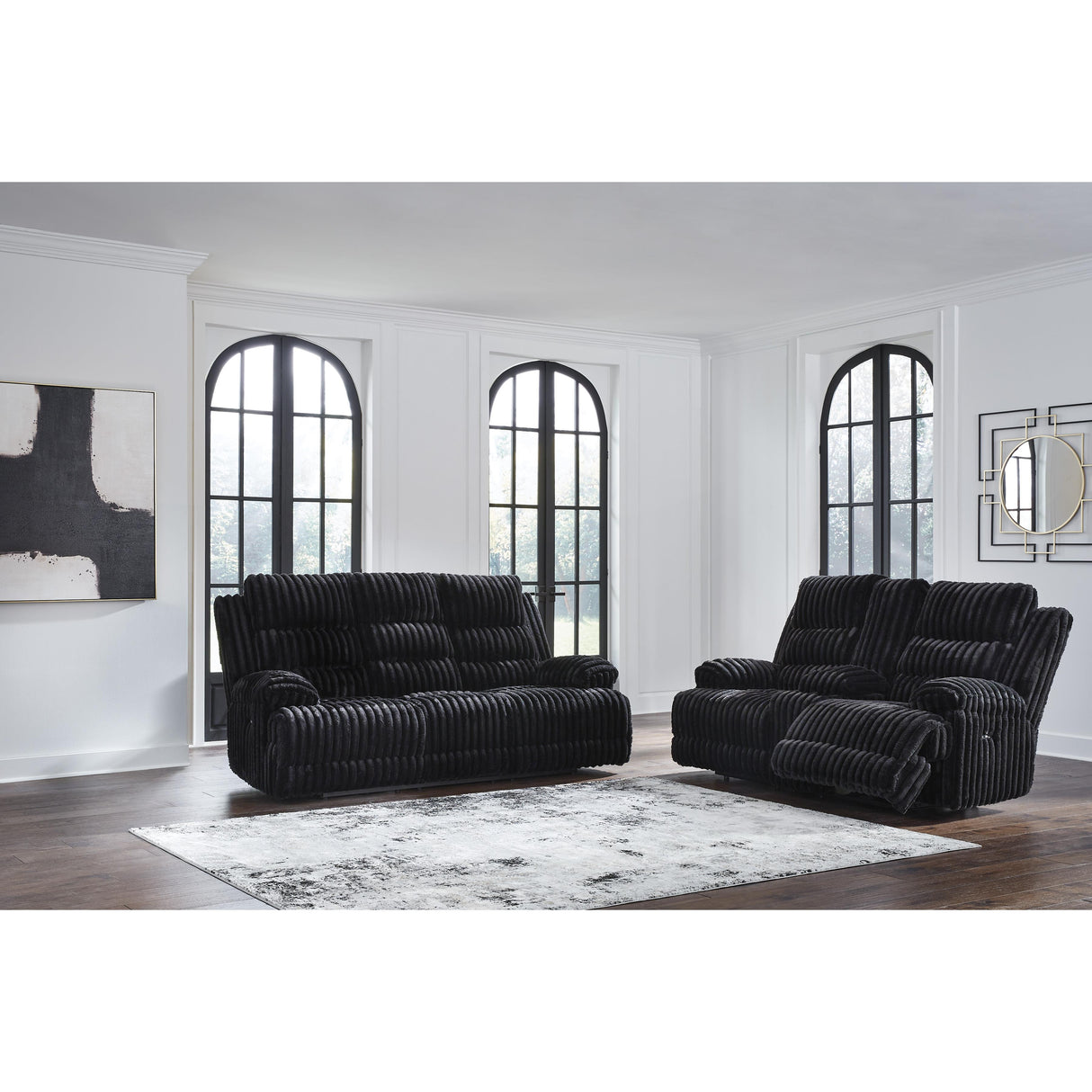  Signature Design by Ashley Rhine Falls PC4280596 Double Reclining Power Loveseat with Console IMAGE 6