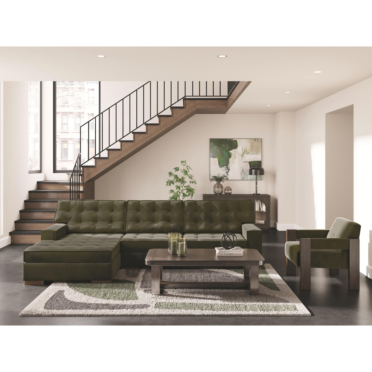  Signature Design by Ashley Caspian-Town PC61702S1 2 pc Sectional with Chaise IMAGE 2