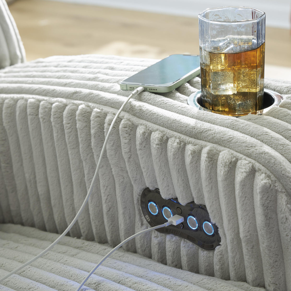  Signature Design by Ashley Forest Lake PC6420318 Power Reclining Loveseat with Console and Adjustable Headrest IMAGE 12