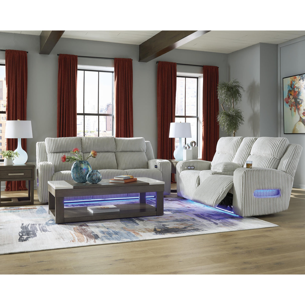  Signature Design by Ashley Forest Lake PC6420318 Power Reclining Loveseat with Console and Adjustable Headrest IMAGE 19