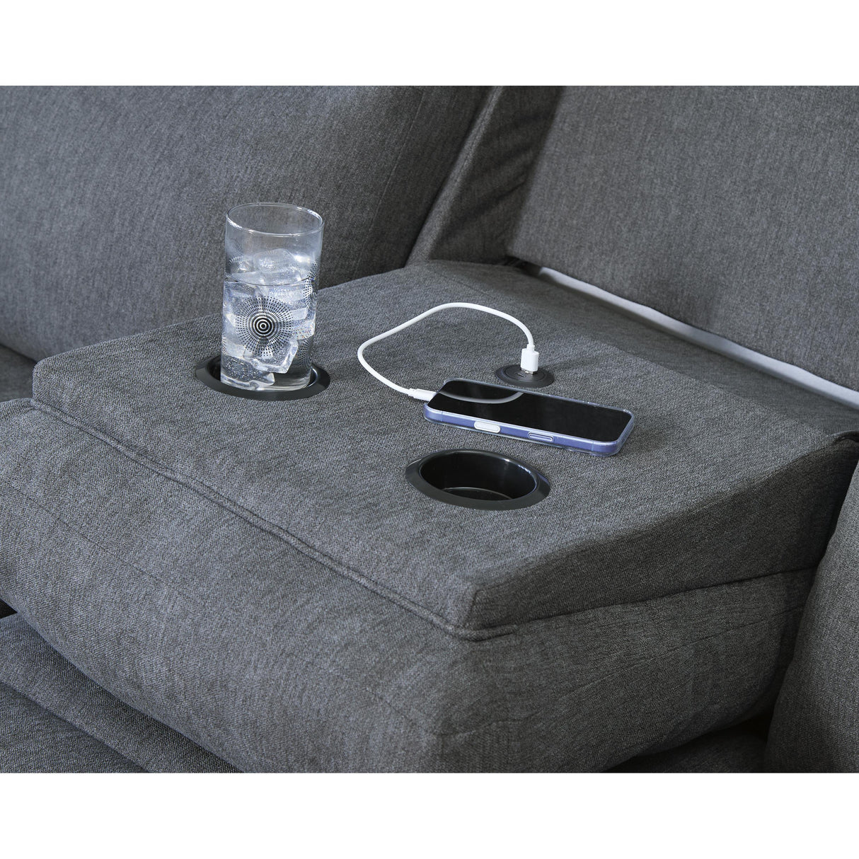  Signature Design by Ashley Side-Swipe PC9140689 Reclining Sofa with Drop Down Table IMAGE 8