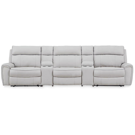  Signature Design by Ashley Social Pointe PC98802S14 5 pc Power Reclining Sectional IMAGE 1