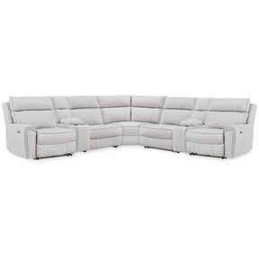  Signature Design by Ashley Social Pointe PC98802S34 7 pc Reclining Sectional with Storage Consoles IMAGE 1