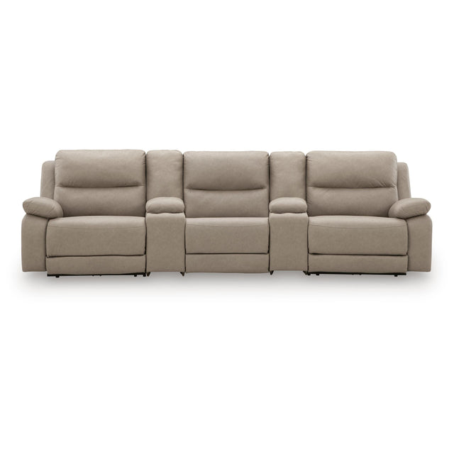  Signature Design by Ashley Narwhal Place PC99201S39 5 pc Reclining Sectional with Storage Consoles IMAGE 1
