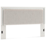 Signature Design by Ashley Zuraleus PCB3381-58 King Upholstered Panel Headboard IMAGE 1