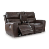  Signature Design by Ashley Crossplex PCU6450618 Power Reclining Loveseat with Console and Adjustable Headrest IMAGE 1