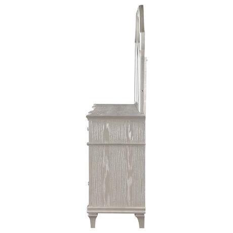  Coaster Furniture Evangeline 223393M 9-Drawer Dresser with Mirror - Silver Oak IMAGE 4