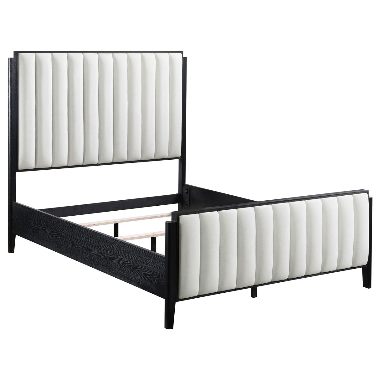  Coaster Furniture Brookmead 224710KW 60-inch Upholstered California King Bed - Black IMAGE 1