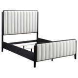  Coaster Furniture Brookmead 224710KW 60-inch Upholstered California King Bed - Black IMAGE 1