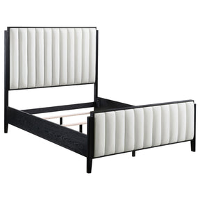  Coaster Furniture Brookmead 224710KW 60-inch Upholstered California King Bed - Black IMAGE 1