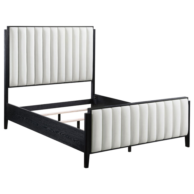  Coaster Furniture Brookmead 224710KW 60-inch Upholstered California King Bed - Black IMAGE 1
