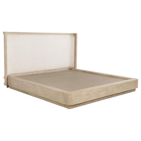  Coaster Furniture Kailani 225041Q 49-inch Queen Wingback Bed - Beige Oak IMAGE 1