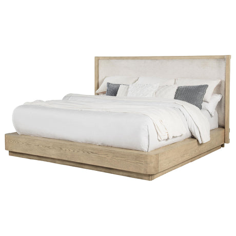  Coaster Furniture Kailani 225041Q 49-inch Queen Wingback Bed - Beige Oak IMAGE 2