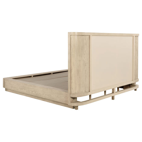  Coaster Furniture Kailani 225041Q 49-inch Queen Wingback Bed - Beige Oak IMAGE 3