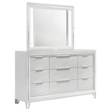  Coaster Furniture Marmore 224963M 9-Drawer Dresser and LED Mirror - White IMAGE 1