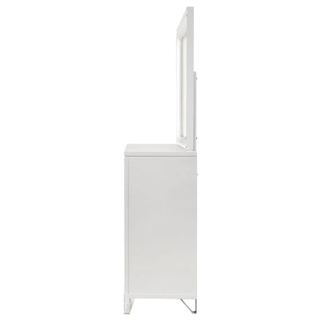  Coaster Furniture Marmore 224963M 9-Drawer Dresser and LED Mirror - White IMAGE 4