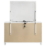  Coaster Furniture Marmore 224963M 9-Drawer Dresser and LED Mirror - White IMAGE 6