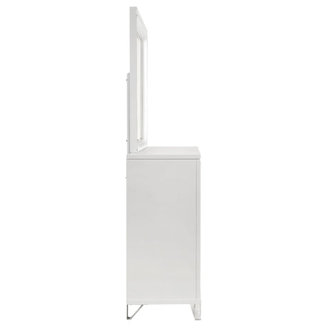  Coaster Furniture Marmore 224963M 9-Drawer Dresser and LED Mirror - White IMAGE 8