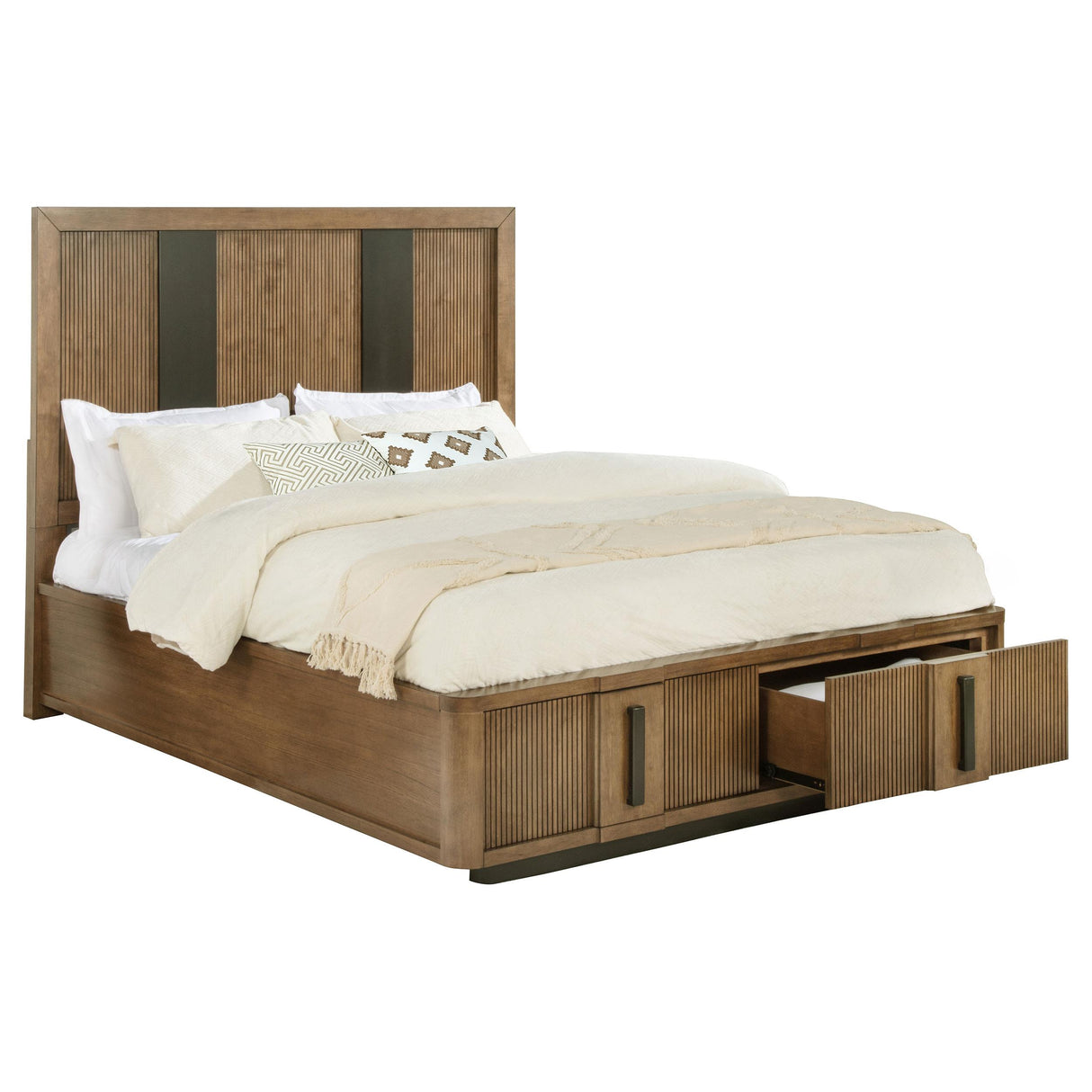  Coaster Furniture Terrace 224900KE 2-Drawer Eastern King Storage Bed - Ash Brown IMAGE 2
