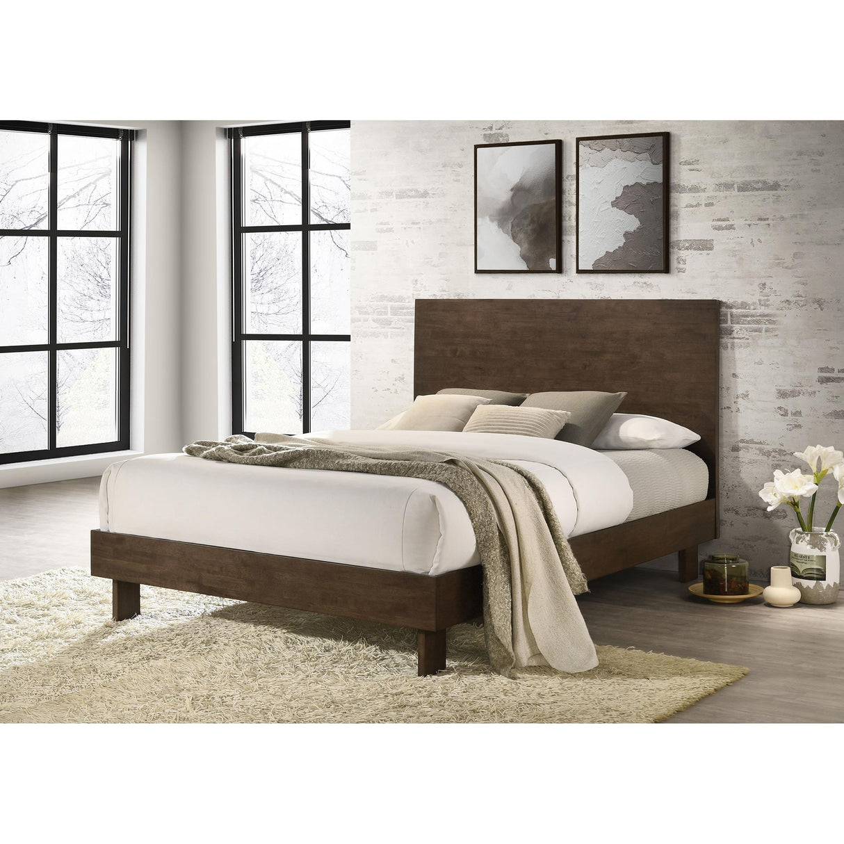  Coaster Furniture Glenwood 225011Q 48-inch Queen Platform Panel Bed - Warm Brown IMAGE 6