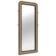  Coaster Furniture Arini 224339 Cane Weave Full Length Standing Floor Mirror - Black IMAGE 1