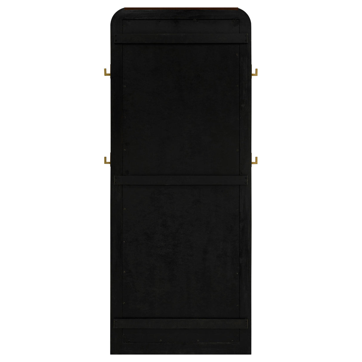  Coaster Furniture Arini 224339 Cane Weave Full Length Standing Floor Mirror - Black IMAGE 6