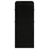  Coaster Furniture Arini 224339 Cane Weave Full Length Standing Floor Mirror - Black IMAGE 6