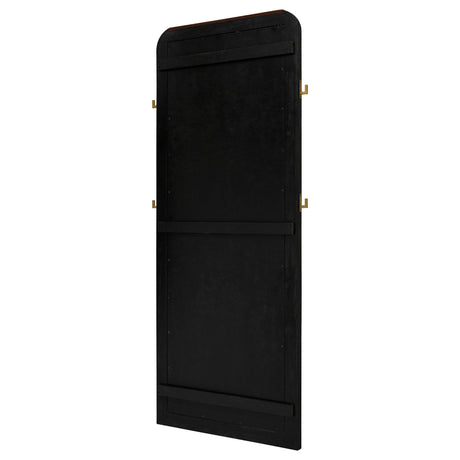  Coaster Furniture Arini 224339 Cane Weave Full Length Standing Floor Mirror - Black IMAGE 7