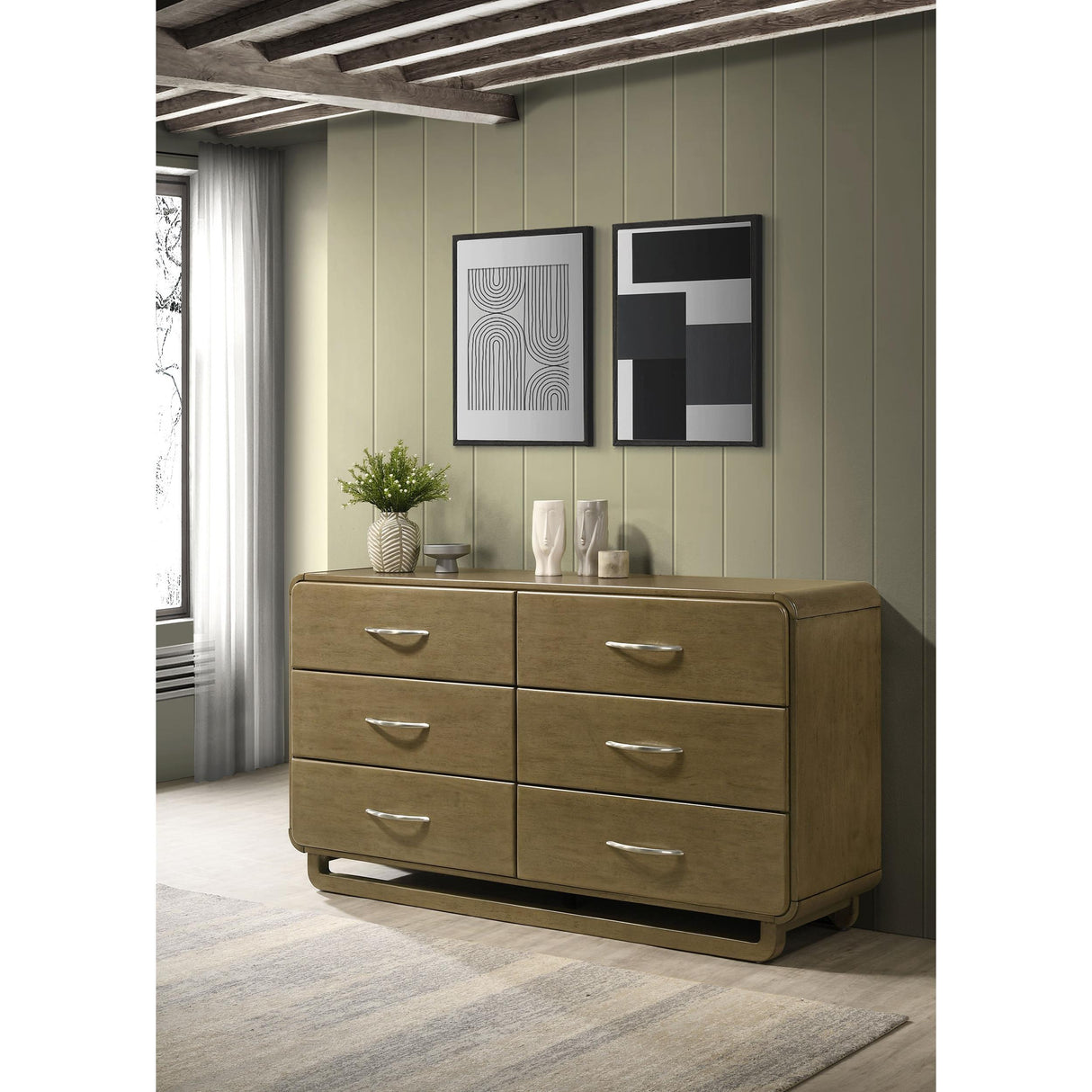  Coaster Furniture Amsbury 224273 6-Drawer Dresser Cabinet - Nutmeg IMAGE 9