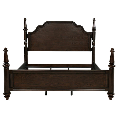  Coaster Furniture Andover 223631KE 63-inch Four Poster Eastern King Bed - Dark Oak IMAGE 3