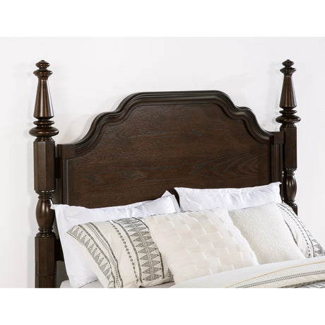  Coaster Furniture Andover 223631KW 63-inch Four Poster California King Bed - Dark Oak IMAGE 4