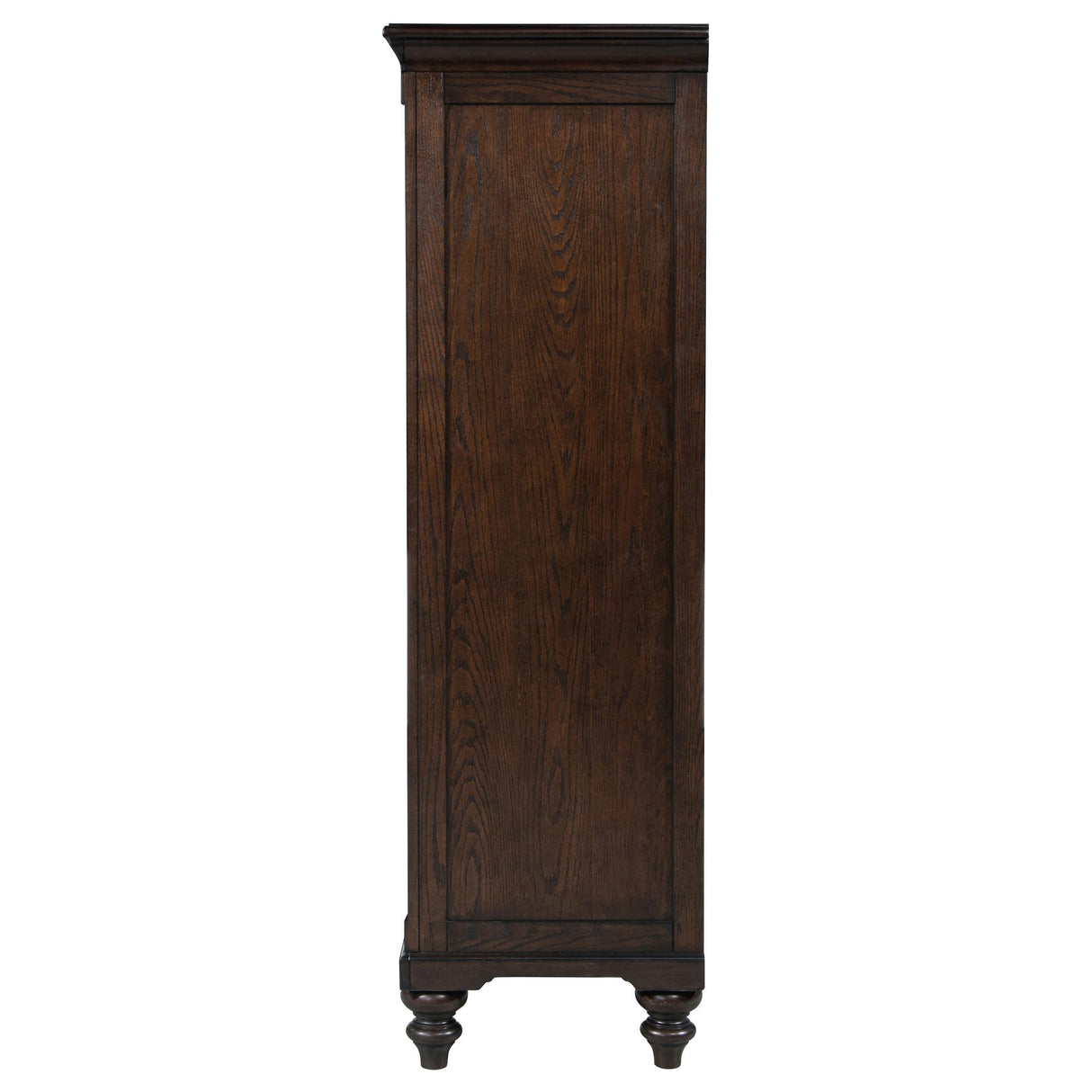 Coaster Furniture Andover 223637 6-Drawer Tempered Glass Door Chest - Dark Oak IMAGE 2