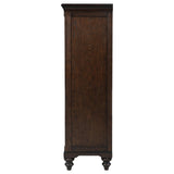  Coaster Furniture Andover 223637 6-Drawer Tempered Glass Door Chest - Dark Oak IMAGE 2