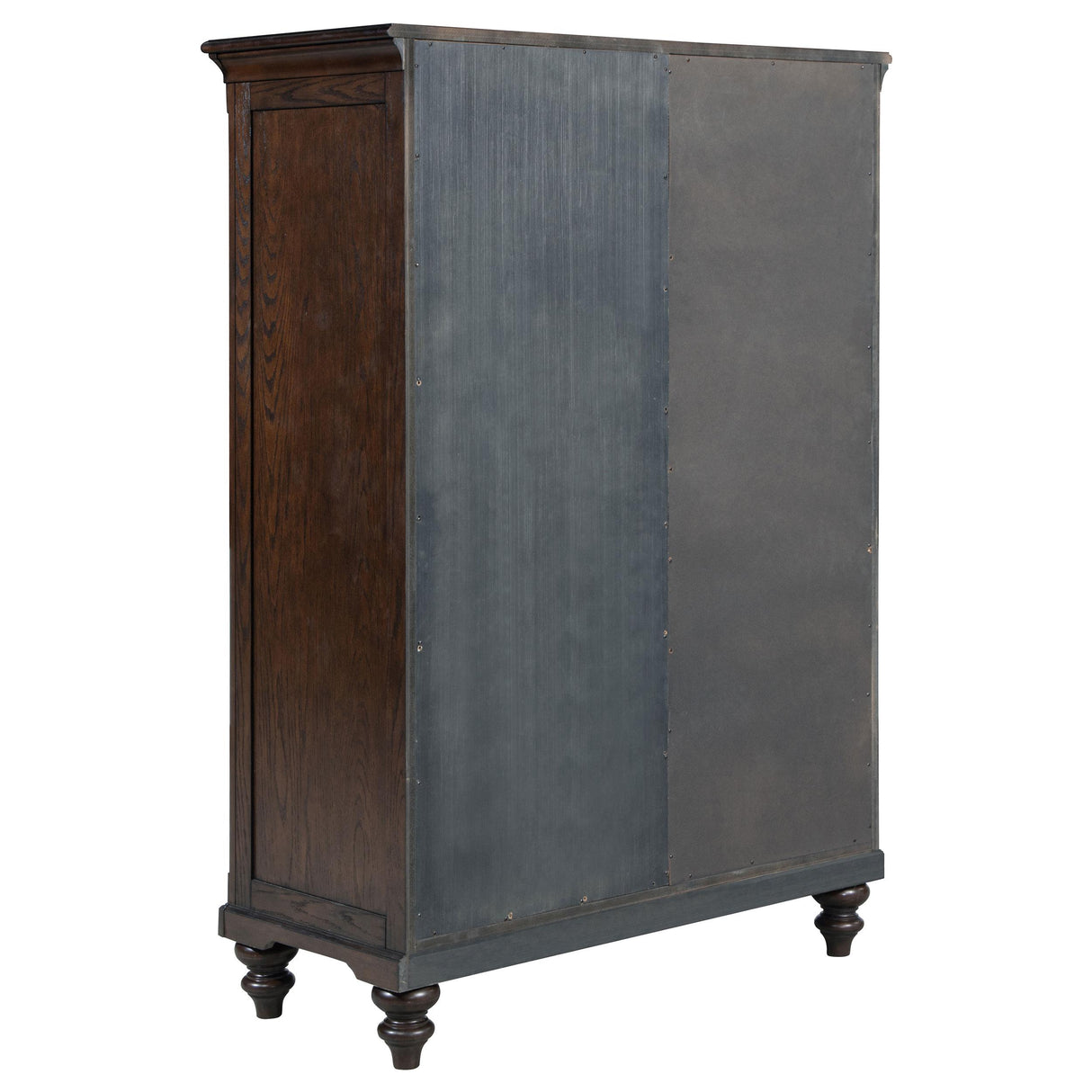  Coaster Furniture Andover 223637 6-Drawer Tempered Glass Door Chest - Dark Oak IMAGE 3