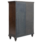  Coaster Furniture Andover 223637 6-Drawer Tempered Glass Door Chest - Dark Oak IMAGE 3