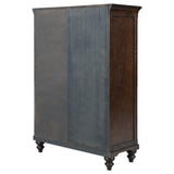  Coaster Furniture Andover 223637 6-Drawer Tempered Glass Door Chest - Dark Oak IMAGE 5