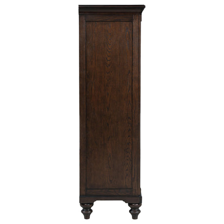  Coaster Furniture Andover 223637 6-Drawer Tempered Glass Door Chest - Dark Oak IMAGE 6