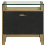  Coaster Furniture Granada 224922 2-Drawer Glass Top Nightstand - Natural Pine IMAGE 6
