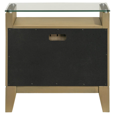  Coaster Furniture Granada 224922 2-Drawer Glass Top Nightstand - Natural Pine IMAGE 6
