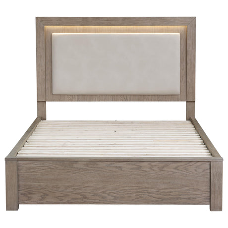  Coaster Furniture Kenora 224850KW 56-inch California King LED Storage Bed - Barley Brown IMAGE 5