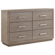  Coaster Furniture Kenora 224853 6-Drawer Dresser - Barley Brown IMAGE 1