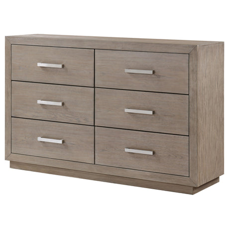  Coaster Furniture Kenora 224853 6-Drawer Dresser - Barley Brown IMAGE 3