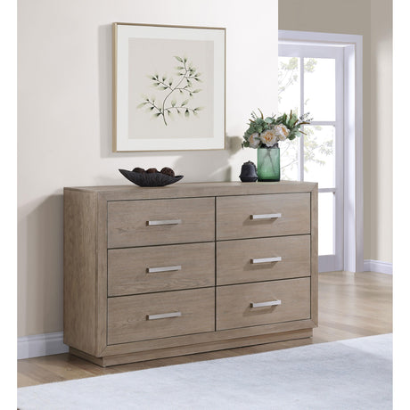  Coaster Furniture Kenora 224853 6-Drawer Dresser - Barley Brown IMAGE 9