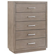  Coaster Furniture Kenora 224855 5-Drawer Bedroom Chest - Barley Brown IMAGE 1