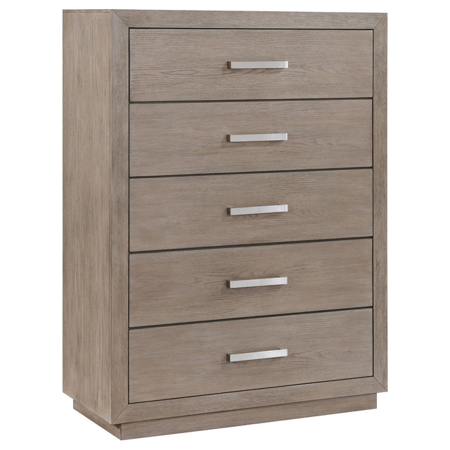  Coaster Furniture Kenora 224855 5-Drawer Bedroom Chest - Barley Brown IMAGE 1