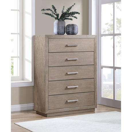  Coaster Furniture Kenora 224855 5-Drawer Bedroom Chest - Barley Brown IMAGE 9