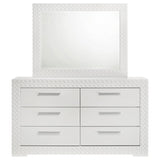  Coaster Furniture Ives 224943M 6-Drawer Dresser and Mirror - White High Gloss IMAGE 2