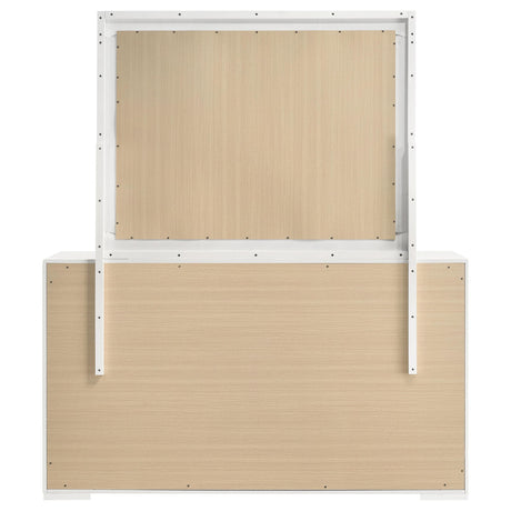  Coaster Furniture Ives 224943M 6-Drawer Dresser and Mirror - White High Gloss IMAGE 6