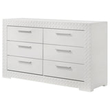  Coaster Furniture Ives 224943 6-Drawer Dresser Cabinet - White High Gloss IMAGE 3